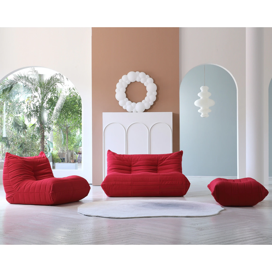 Ultra Soft Bean Bags Chairs,Lazy Lounger Floor Sofa with Ottoman