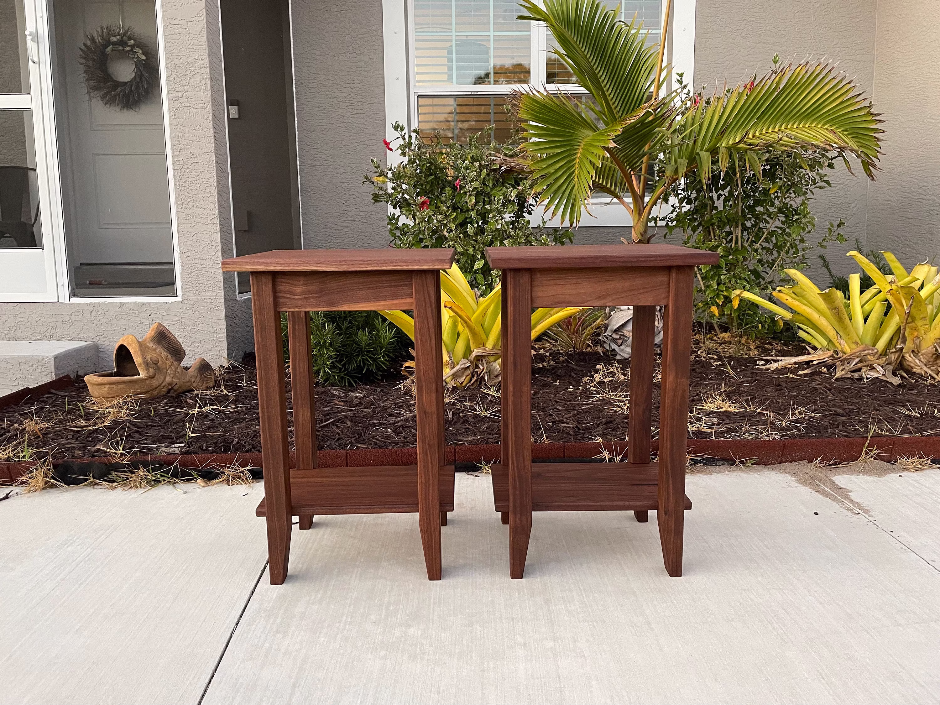 Modern Mid Century | Shaker End Table Side Nightstand Handmade Walnut White Oak Cherry