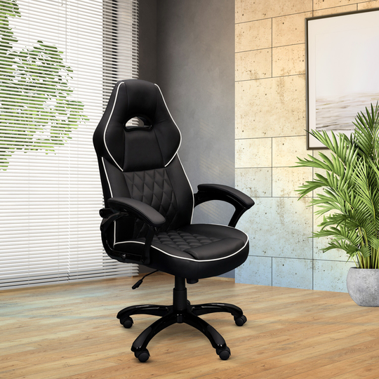 CTEX High Back Executive Sport Race Office Chair, Black
