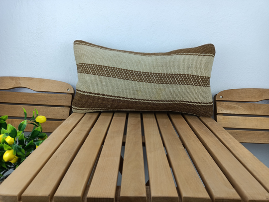Vintage Kilim Pillow, Sofa Porch Decor Outdoor Accent 10x20 Cushion Cover, Cotton 10-20Vt55