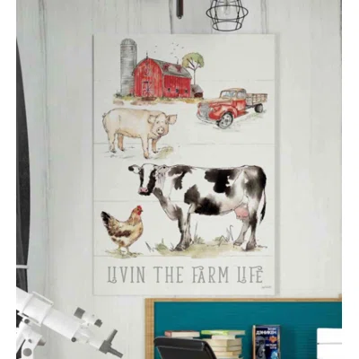 Country Life III by Anne Tavoletti - Wrapped Canvas Textual Art Print