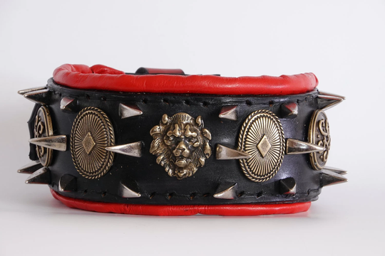 Bully Collar, Pitbull Dog Collar Handmade Leather With Spikes Kangal Anatolian