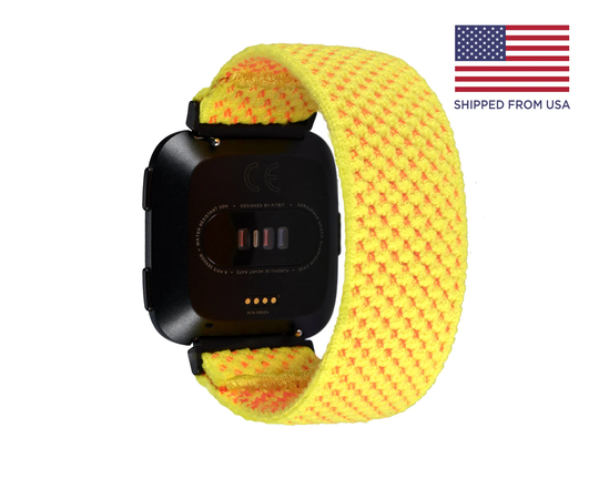 Tefeca Air Series Breathable Knit Sport Loop Band For Fitbit Versa/2 Lite Se-Sunflower