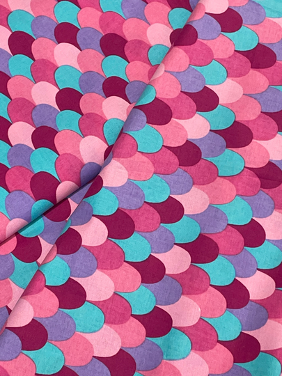 Pink Aqua Purple Colorful Blender Fabric, Bright Colors, 100 % Cotton Blanket Oval