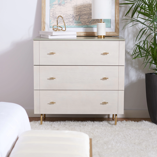 SAFAVIEH Genevieve 3-Drawer Storage Bedroom Dresser