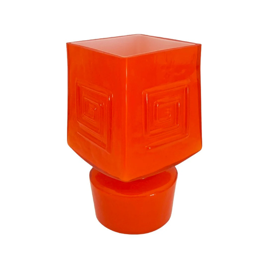 Retro Table Lamp FÃ¥glavik Orange Glass Mid Century Modern Light Scandinavian Sweden Swedish Glassworks 70S
