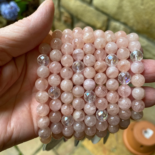 Morganite & Angel Aura Grounding Bracelet Ws9789
