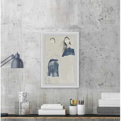 Blue Pencil Skirt by Parvej Taj Picture Frame Print on Paper