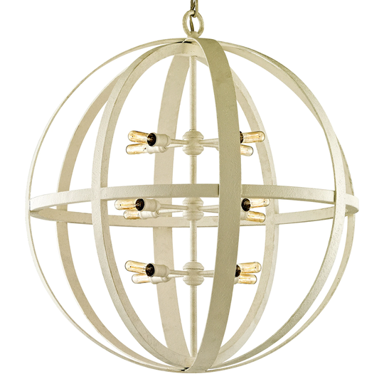 Troy Lighting Flatiron 12-light Gesso White Pendant