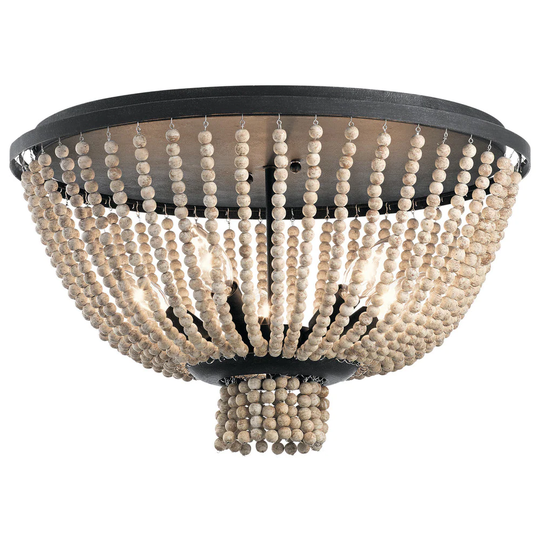 Kichler Lighting Brisbane Collection 5-light Distressed Black Flush Mount