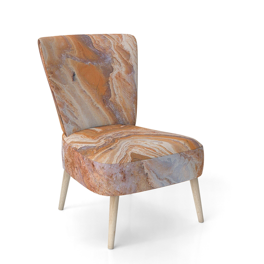 Designart 'Marbled Detail of Colourful Rock' Upholstered Mid-Century Accent Chair