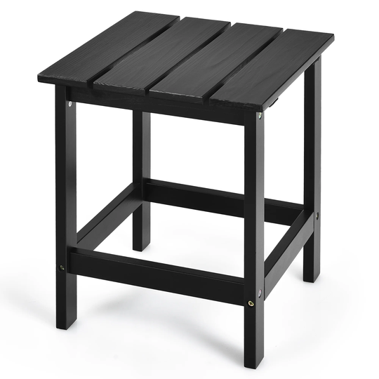 Costway Patio 15" End Side Coffee Table Square Wooden Slat Garden Deck - See details