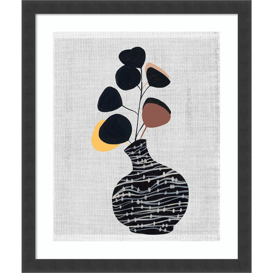 Decorated Vase with Plant I by Melissa Wang Framed Wall Art Print