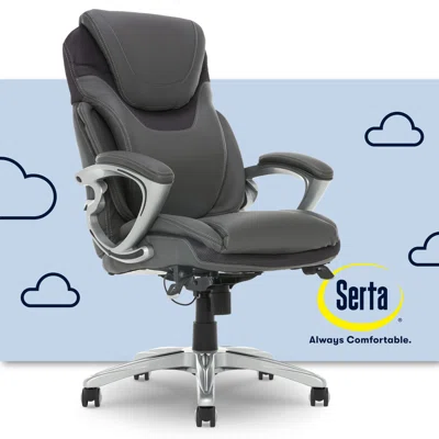 Serta Bryce Executive Office Chair with AIR Lumbar Technology and Layered Body Pillows