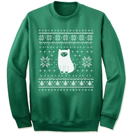 Siamese Cat Christmas Sweater Sweatshirt. Ugly Xmas Sweater. Owner Gift