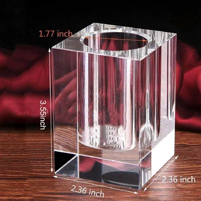 Clear Crystal Pencil Pen Collection Holder For Desk Stationery Organizer For Office,School,Home Accessories