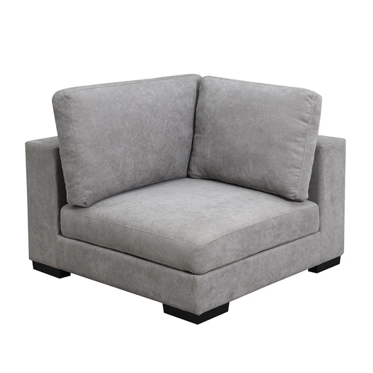 Fabric Upholstered Modular Sofa,Deep Seating Corner Sofa, Gray