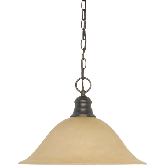 1 Light 16" Hanging Dome Pendant