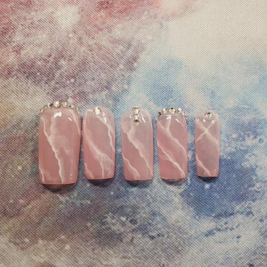Rose Quartz Press On Nails