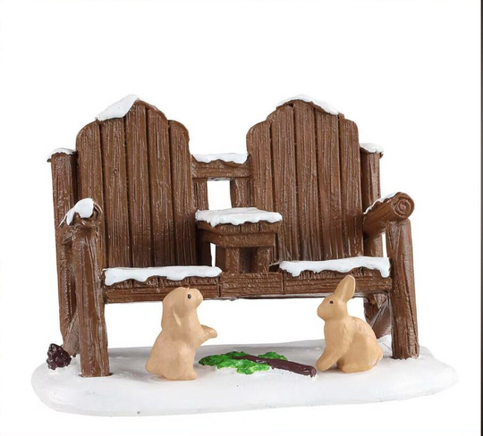 Lemax Winter Adirondack Chairs & Bunnies # 14846 Christmas Vail Village Accessories Figurine 2021 New Retail Packaging