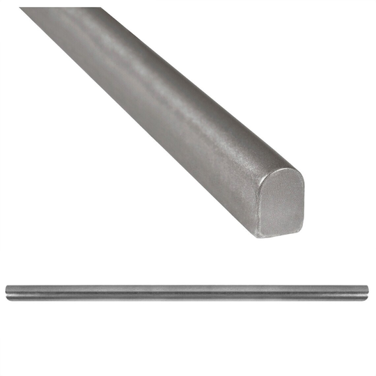 Trendy Bullnose Tile Wall Trim, 3/4 x 12 Tile Edge Decorative High Pencil Liner, Pewter (Pack of 5)