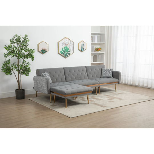 Accent Sofa / Living Room Sofa Combination Sofa,Metal Legs And Poly Fabric Upholstery, Seat Fill Material Foam