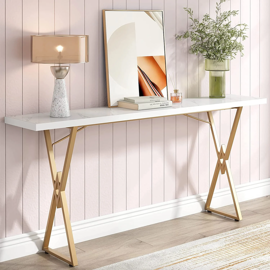 70.9 Inch Extra Long Console Table Modern - 13.8"D x 70.9"W x 33.46"H