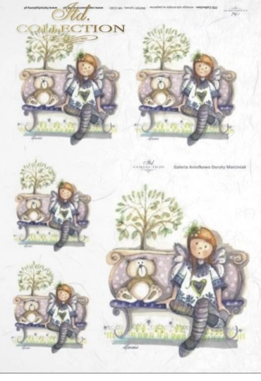 Rice Paper For Decoupage Watercolor Fairy Collage, Decorative Mulberry Tissue, Scrapbooking, A4
