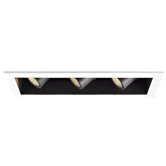 WAC Lighting Precision Multiples 4" 3 Light Adjustable Square Trim