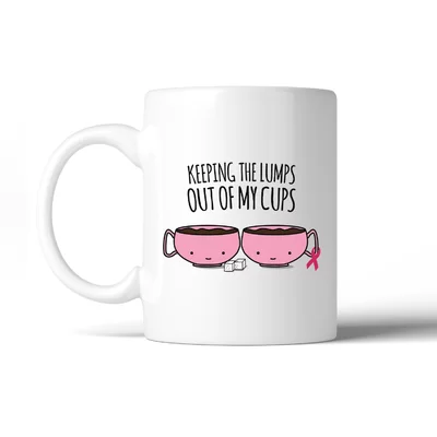 Aldo Keeping the Lumps Out of my Cups Breast Cancer Coffee Mug