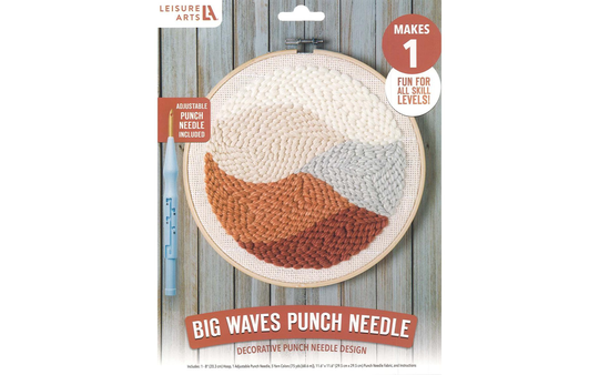 Leisure Arts Big Waves Punch Needle Kit 8"