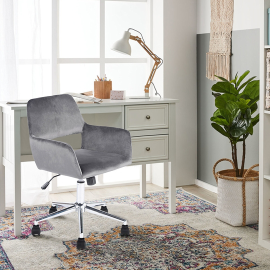 Velvet Adjustable Swivel Office Chair