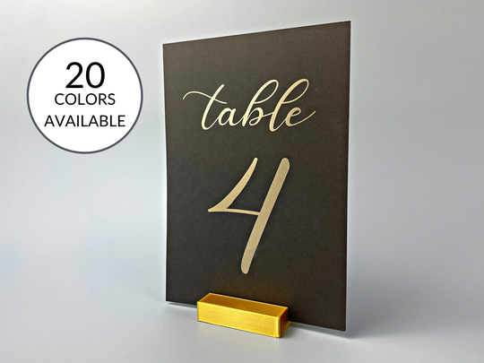 Set Of Rectangle Table Number Holders | Card Stands Wedding Packs 5, 10 Or 20