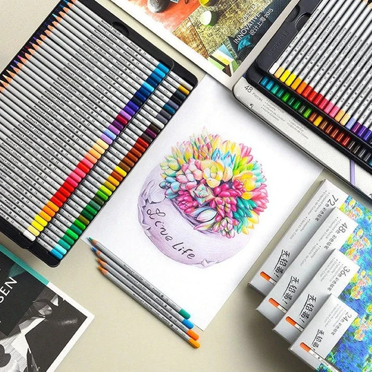 24/36/48/72 Colors Marco Raffine Fine Artist Oil Color Pencil Set || Proffesional Pencils For Drawing, Sketching, Painting