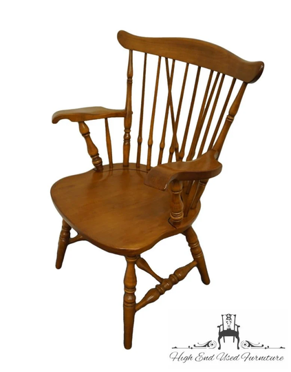 Sprague & Carleton Colonial Style Fiddleback Duxbury Dining Arm Chair 32-603 - 454 Finish