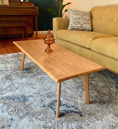 Modern Rectangular Coffee Table, Mid-Century Minimalist