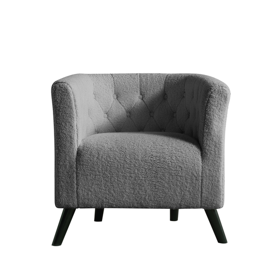 Corvus Schaefer Velvet Curved Back Barrel Accent Chair