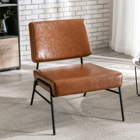 Slipper Chair Armless Accent Chair Lounge Chair - 29.7* 26.5*31.8INCH