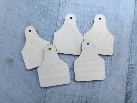 Unfinished Wood Cow Tag Blanks Diy Craft