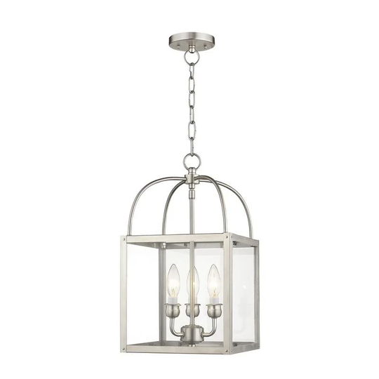 Livex Lighting Milford Brushed Nickel 3-light Convertible Chain-hang/Ceiling Mount