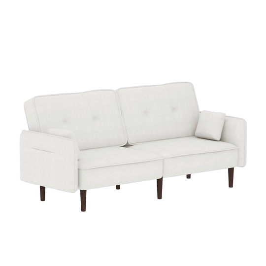 Futon Sofa bed For Living Room with Solid Wood Leg
