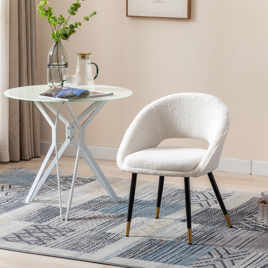 Nestfair Modern Dining Chair Accent Chair with Metal Legs
