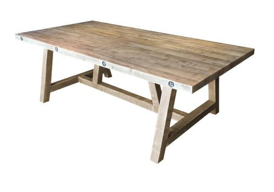 Pine Wood Reclaimed Dining Table, Solid Antique Kitchen Home & Living