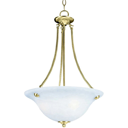 Malaga 3-light 16" Wide Iron Pendant - Polished brass