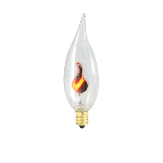 Bulbrite Pack of (18) 3 Watt Dimmable Clear CA10 Incandescent Light Bulbs with Candelabra (E12) Base, 2700K Warm White Light