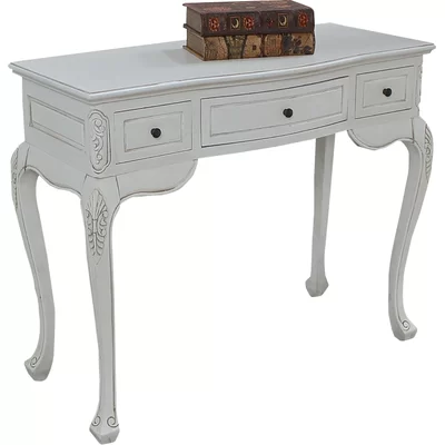 Namaka Hand Carved Wood Antique Vanity Desk