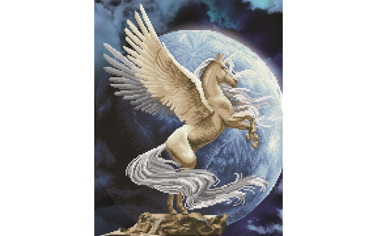 Leisure Arts Advanced Diamond Art Kit | Pegasus Painting Dotting