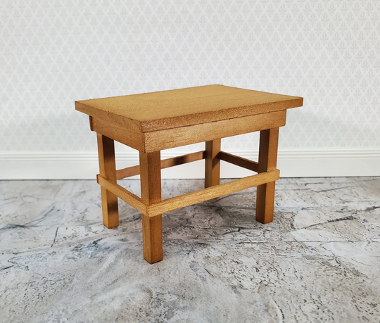 Dollhouse Kitchen Prep Or Craft Table Wood 112 Scale Miniature Furniture By Reutter