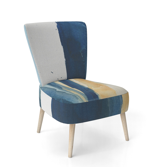 Designart 'Indigo Panel IV' Upholstered Glam Modern Accent Chair