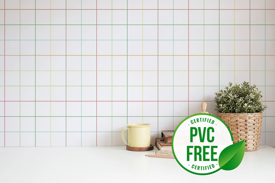 Colorful Minimal Grid Wallpaper | Removable Peel & Stick Or Unpasted - Pvc-Free Plaid Self-Adhesive